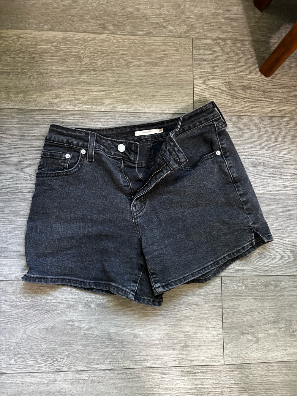 Levi's Black Denim Cutoff Shorts